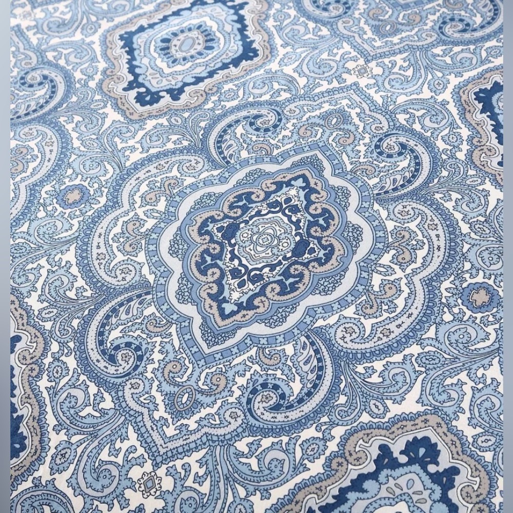 Carson Carrington Harstad Blue Cotton 3-piece Duvet Cover Set King - Picture 3 of 6